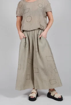 Crinkle Geometric Trousers in Euca