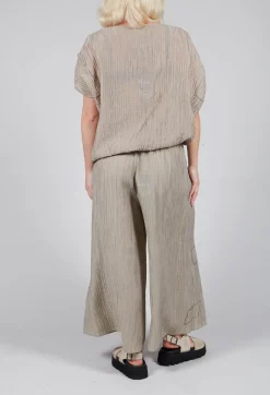 Crinkle Geometric Trousers in Euca