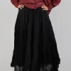 Crinkle Skirt in Black