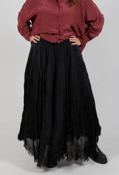 Crinkle Skirt in Black