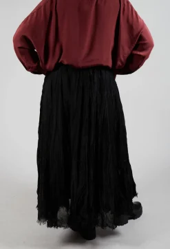 Crinkle Skirt in Black