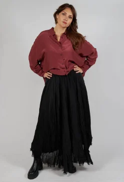 Crinkle Skirt in Black