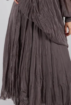 Crinkle Skirt in Iron