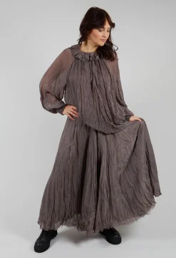 Crinkle Skirt in Iron