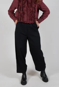 Crinkle Trousers in Black