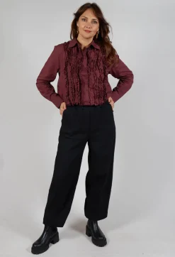 Crinkle Trousers in Black