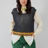Crocheted Vest in Original Black