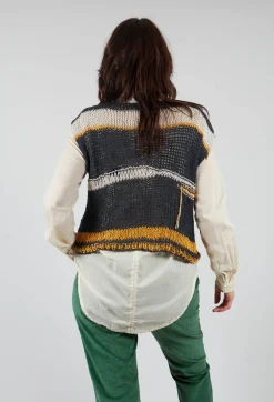 Crocheted Vest in Original Black