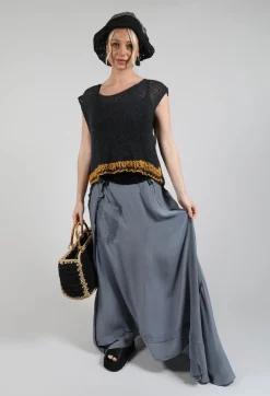 Crocheted Vest in Original Black