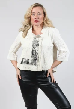 Cropped 3/4 Length Sleeved Jacket