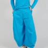 Cropped Balloon Trousers in Malibu