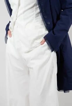 Cropped Balloon Trousers in Offwhite