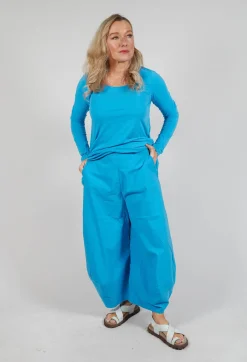 Cropped Balloon Trousers in Malibu