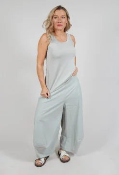Cropped Balloon Trousers in Grey