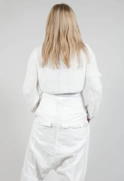 Cropped Cardigan in Callas
