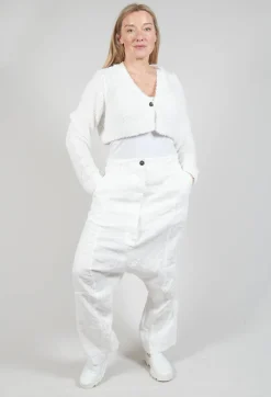 Cropped Cardigan in Callas