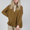 Cropped Cardigan in Tobacco