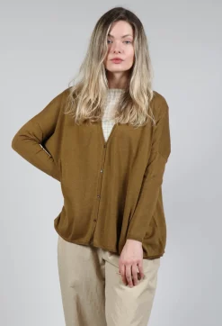 Cropped Cardigan in Tobacco