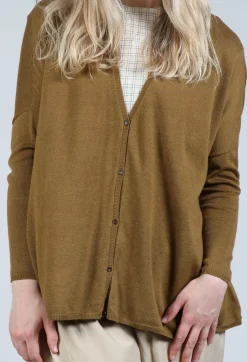 Cropped Cardigan in Tobacco