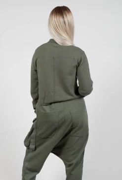 Cropped Cardigan with Patch Pockets in Camp