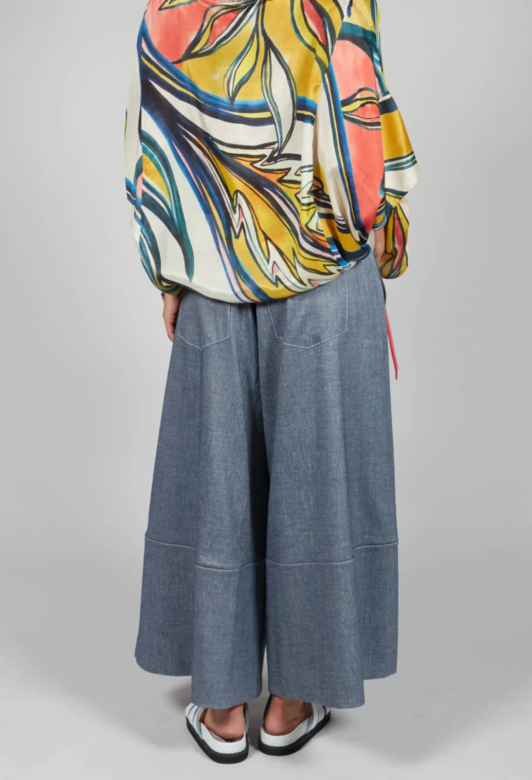 Cropped Culottes in Original Indigo