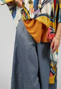 Cropped Culottes in Original Indigo