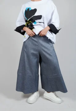 Cropped Culottes in Original Indigo