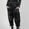 Cropped Drop Crotch Joggers in Rock Print