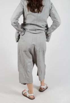 Cropped Drop Crotch Trousers in Moon