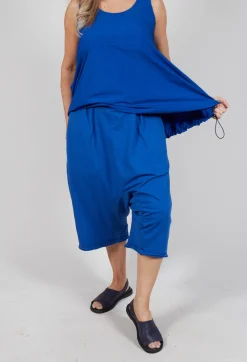 Cropped Drop-Crotch Trousers in Royal