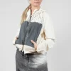 Cropped Hooded Jacket in Asteroid Paint