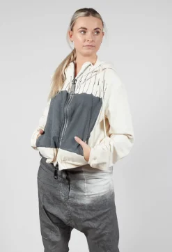 Cropped Hooded Jacket in Asteroid Paint