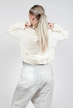 Cropped Hooded Jacket in Black Paint