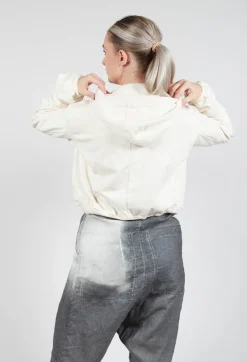 Cropped Hooded Jacket in Asteroid Paint