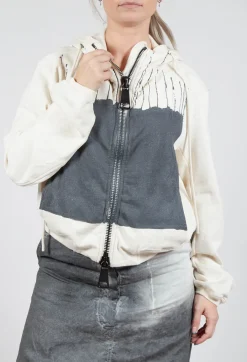Cropped Hooded Jacket in Asteroid Paint