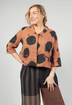 Cropped Jacket in Copper
