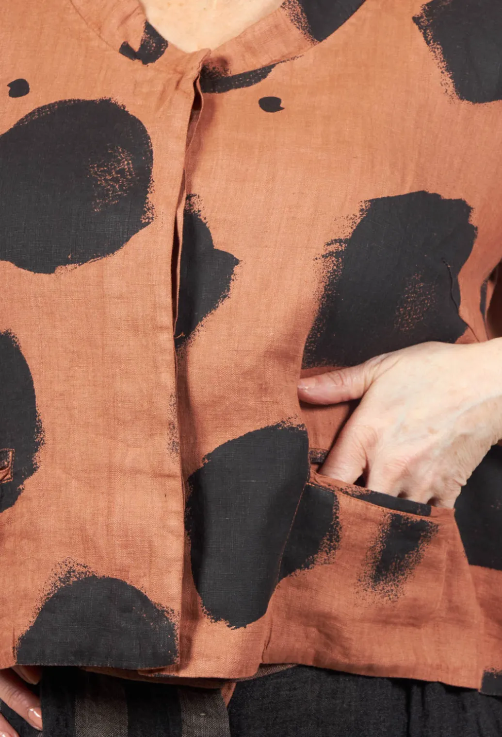 Cropped Jacket in Copper