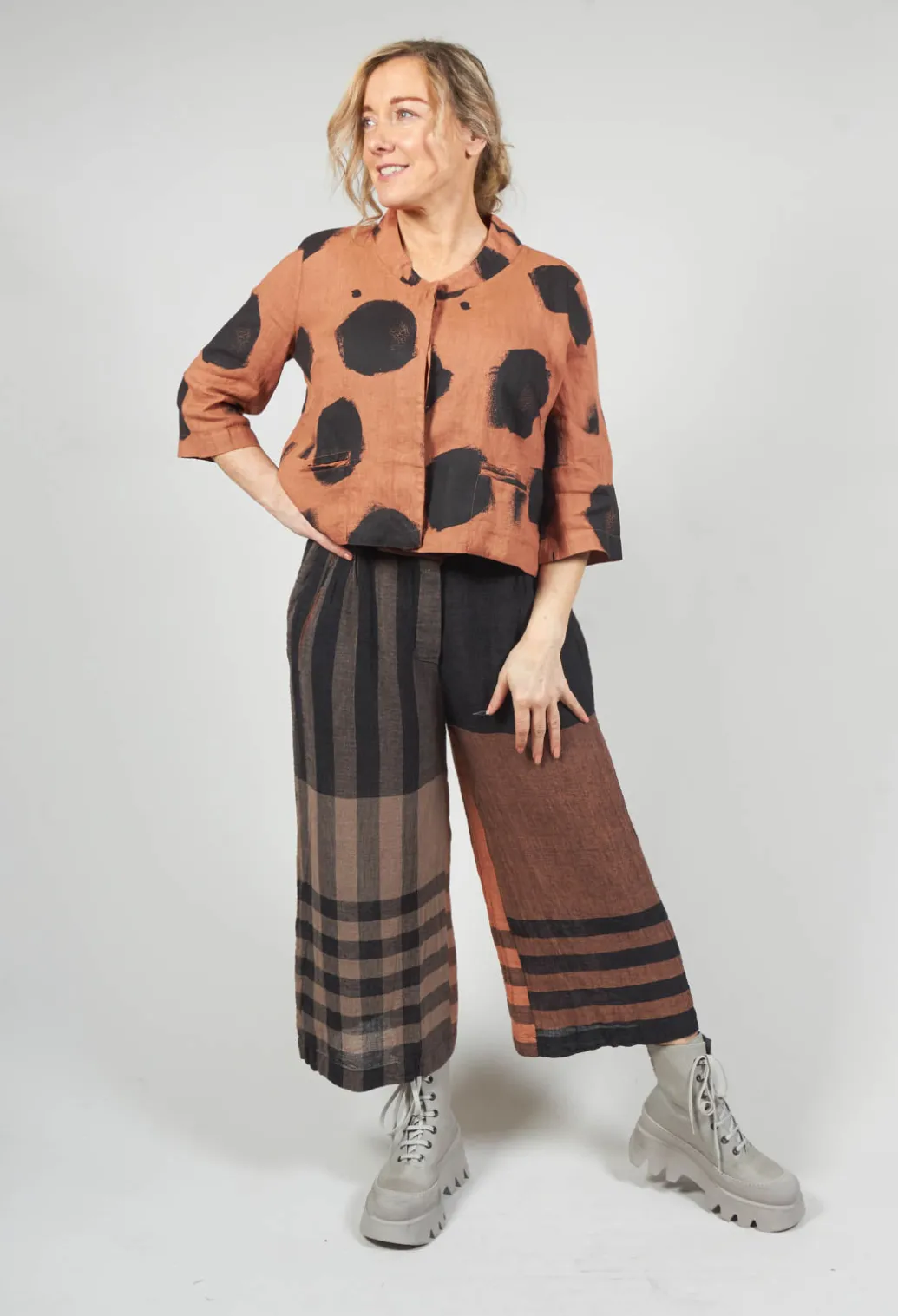 Cropped Jacket in Copper