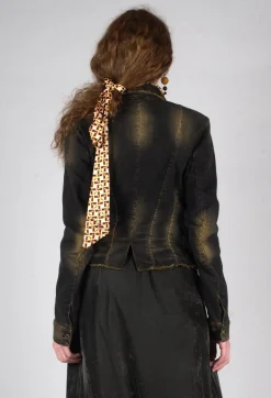 Cropped Jean Jacket in Denim Tumeric