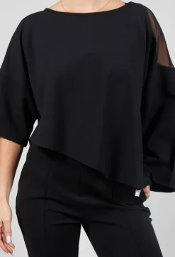 Cropped Jumper in Black