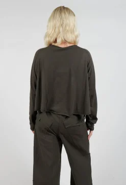 Cropped Jumper with Motif in Jungle Jacquard