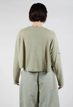 Cropped Jumper with Motif in Defender Jacquard