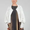 Cropped Knitted Cardigan in White