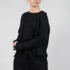 Cropped Knitted Jumper in Black