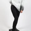 Cropped Lace Leggins in Pizzo Nero