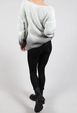 Cropped Lace Leggins in Pizzo Nero