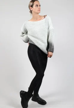 Cropped Lace Leggins in Pizzo Nero