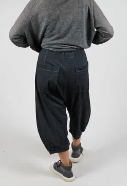 Cropped Leg Sweatpants in Coal Cloud