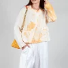 Cropped Lightweight Jacket in Orange Dye