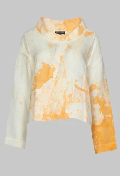 Cropped Lightweight Jacket in Orange Dye